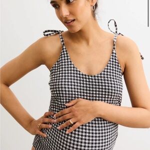 NWT Hatch Women's Gingham The Poppy One Piece Swimsuit